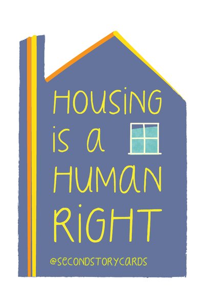 HOUSING IS A HUMAN RIGHT STICKER
