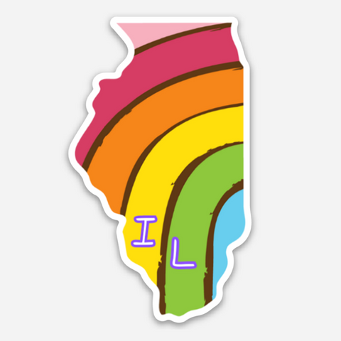 PRIDE STATE STICKER - ILLINOIS