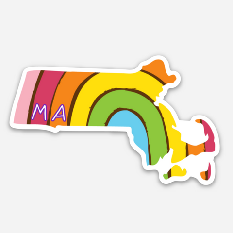 PRIDE STATE STICKER - MASSACHUSETTS