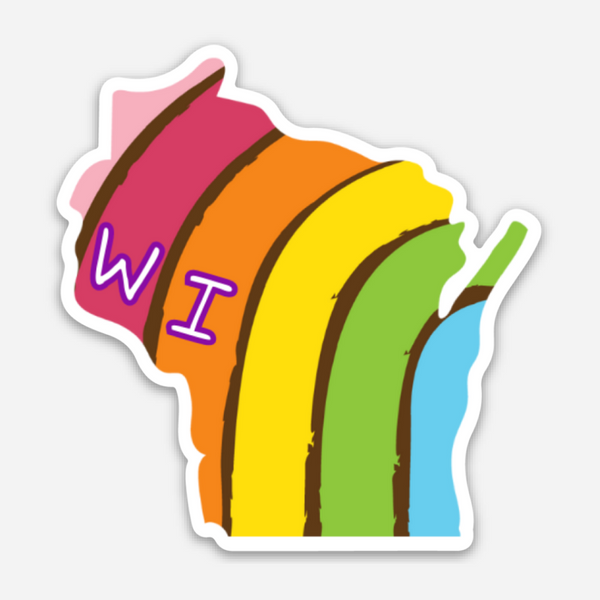 PRIDE STATE STICKER - WISCONSIN – Second Story Cards