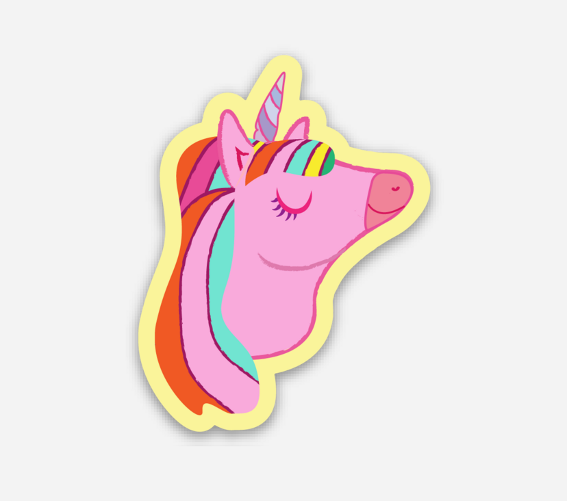 RAINBOW UNICORN STICKER