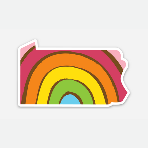 PRIDE STATE STICKER - PENNSYLVANIA