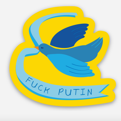 FUCK PUTIN PEACE DOVE STICKER